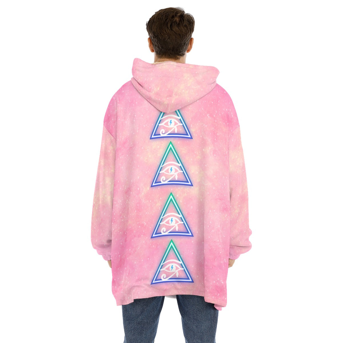 Pink Sherpa Fleece Hoodie Blanket