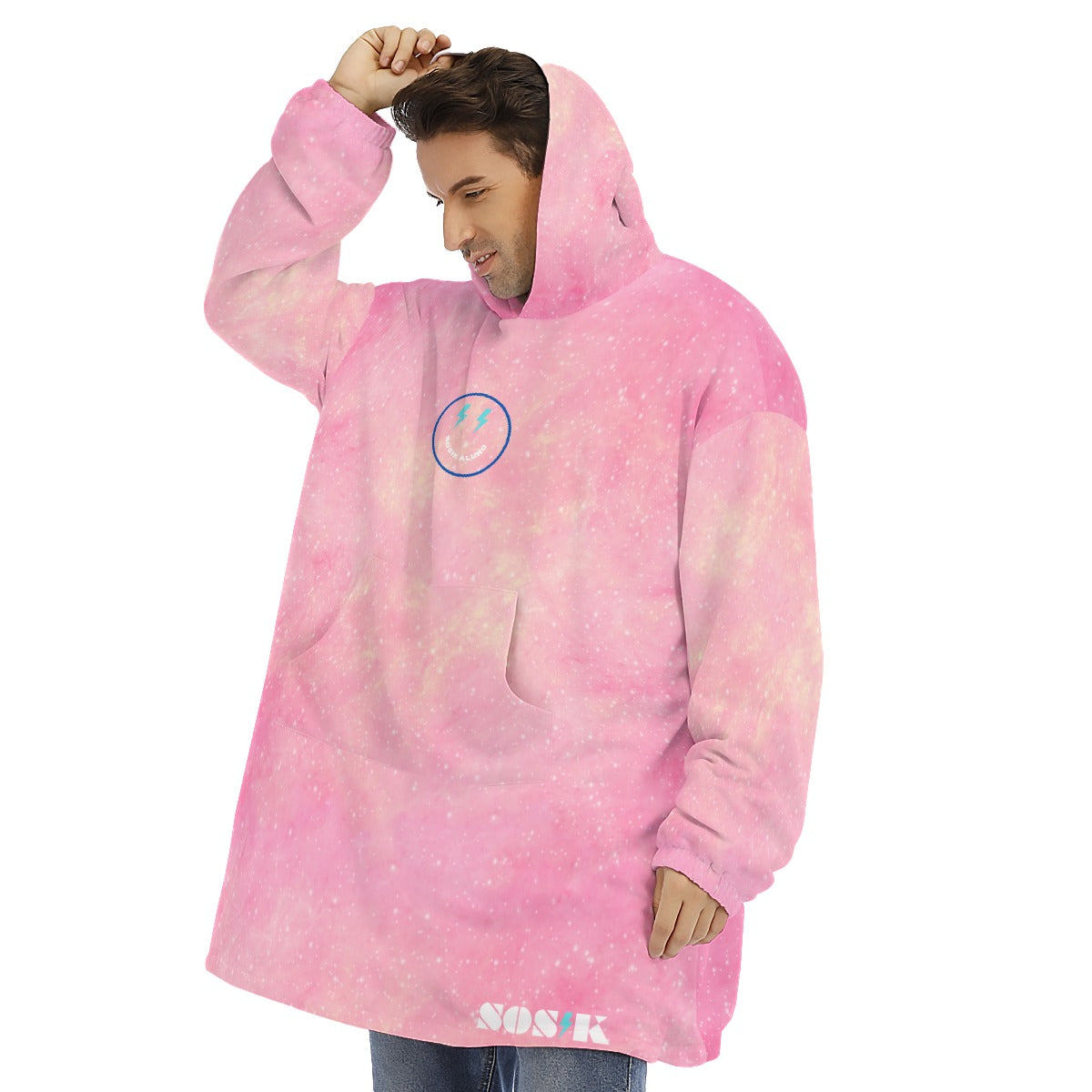Pink Sherpa Fleece Hoodie Blanket