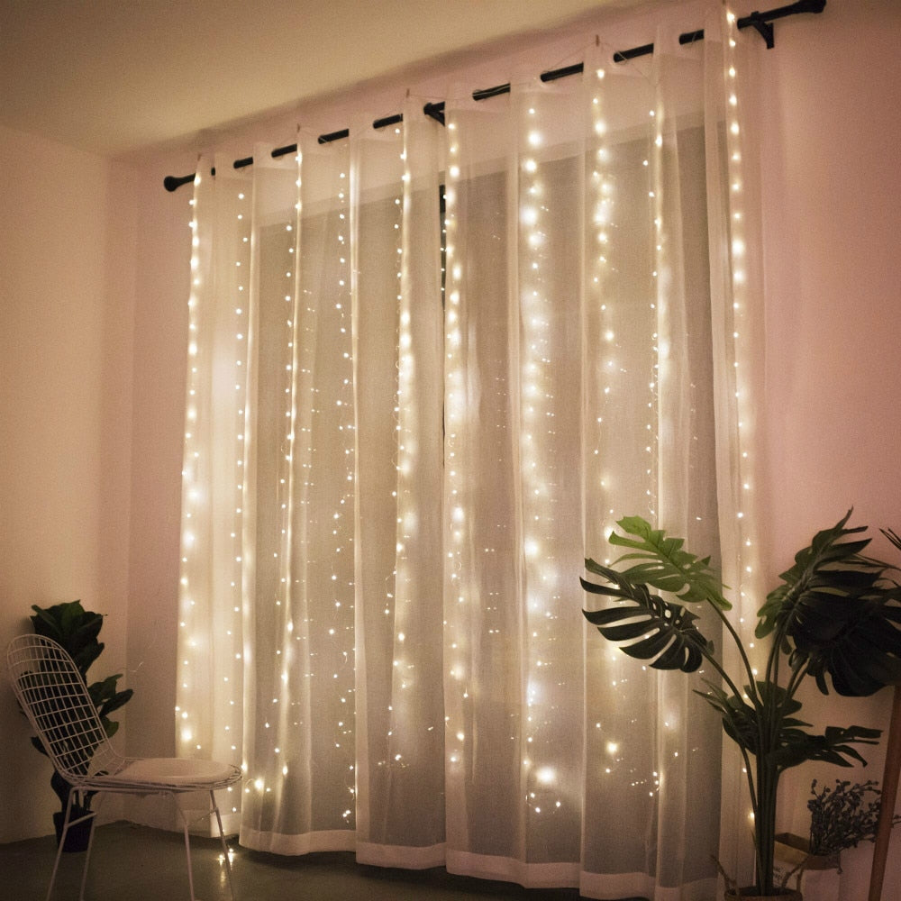 Christmas Curtain Lights